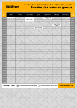 T&eacute;l&eacute;charger cet horaire