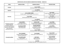 composition des jurys des concours