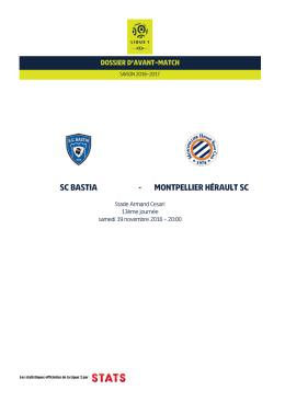 Dossier d`avant-match