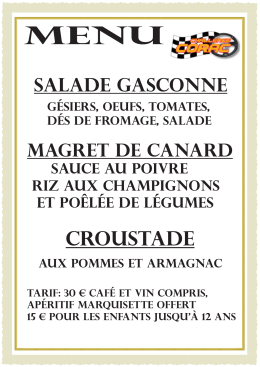 menu corac - Autocross Tournecoupe