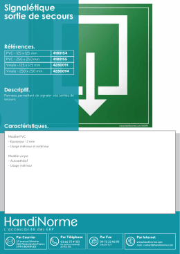 Signalétique sortie de secours