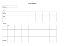 Carnet d`exercices physiques