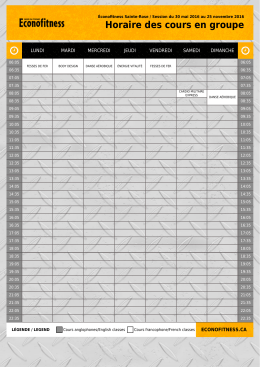Télécharger cet horaire
