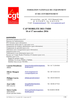 Compte rendu CGT - La CGT Equipement