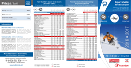 Horaires de navettes