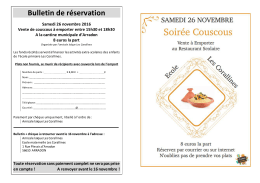 Bulletin de réservation - Amicale "Les Corallines"