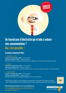 Affiche Dr watt session 2016 - Enercoop Languedoc