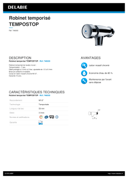 Robinet temporisé TEMPOSTOP