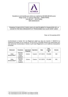 Société en commandite par actions au capital de