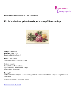 Kit de broderie au point de croix point compté Rose cuttings