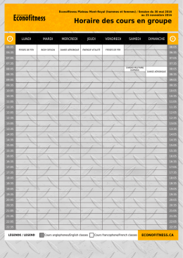 Télécharger cet horaire
