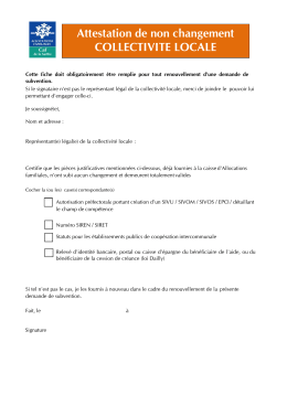 Télécharger l`attestation de non changement (collectivité