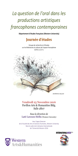 affiche - Western University