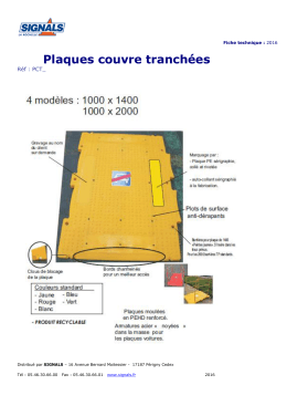 Plaques couvre tranchées