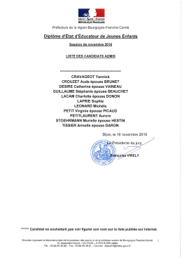 Liste admis DEEJE - DRDJSCS Bourgogne-Franche-Comté