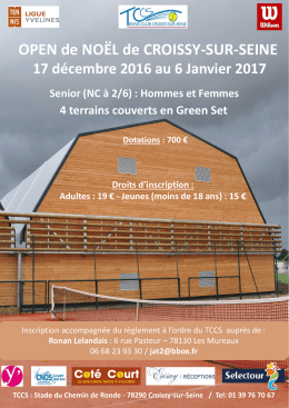 17 d&eacute;cembre 2016 au 6 Janvier 2017