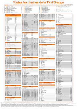 Télécharger la liste des chaînes de la TV d`Orange par