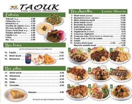 Menu ROI TAOUK