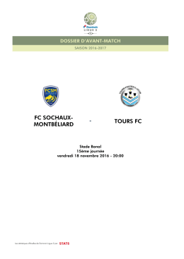 Dossier d`avant-match