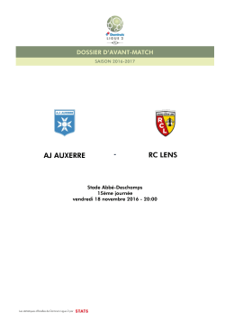 Dossier d`avant-match