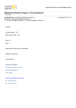 [Rédaction] Election ICogne  Vice présidence