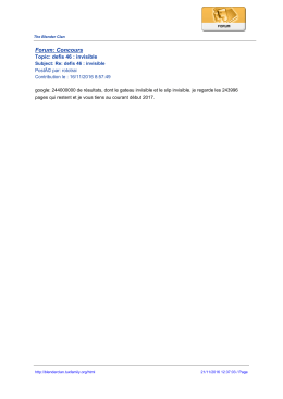 Forum: Concours - The Blender Clan