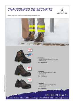 Promotion chaussures de sécurité LEMAITRE