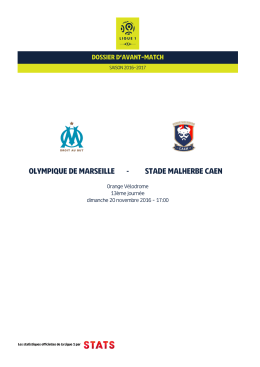 Dossier d`avant-match