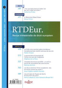 RTDE Les principes de l`ELSJ - Groupe de Recherche