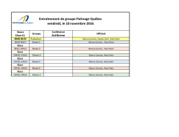 Horaire - Patinage Québec