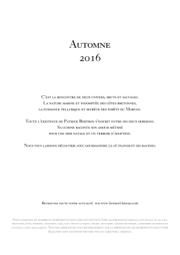 Automne 2016 - Bernard Loiseau