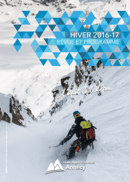 Revue-HIVER-2016-2017 - Club Alpin Français d`Annecy