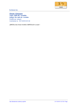 Forum: Concours - The Blender Clan