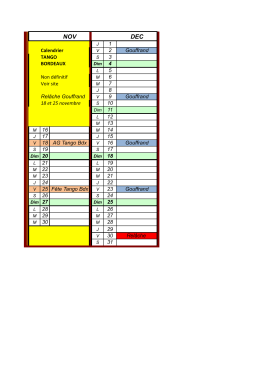 CALENDRIER Tango Bdx