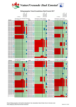 Belegungstermine 2017 - Naturfreunde Bad Emstal