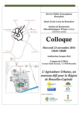 Colloque - Les potagers urbains