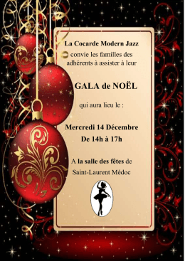 GALA de NO&Euml;L - Saint Laurent M&eacute;doc