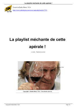 La playlist méchante de cette apérale