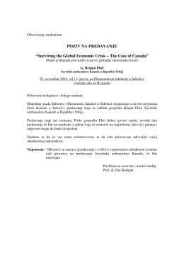 Surviving the Global Economic Crisis &ndash; The Case of Canada