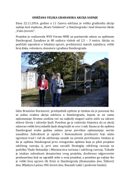 održana velika građanska akcija sadnje