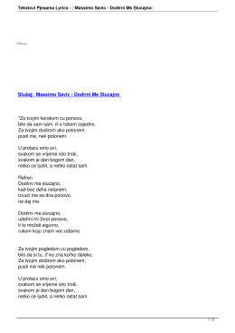 Tekstovi Pjesama Lyrics - Massimo Savic