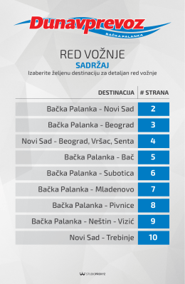 preuzmi - Red vožnje