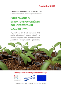 MONSTAT u skladu sa preporukama Eurostat