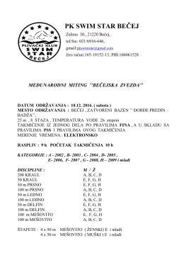 srb - Plivanje info