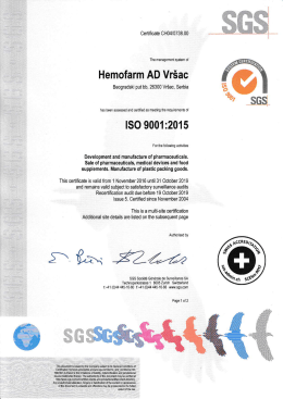 ISO 9001 Vr&scaron;ac