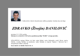 ZDRAVKO (Živojin) DANILOVIĆ