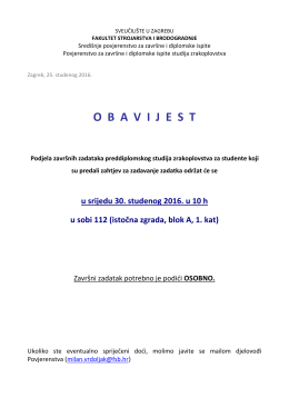 Zrakoplovstvo - FSB - Sveučilište u Zagrebu