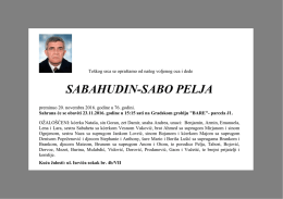 SABAHUDIN-SABO PELJA