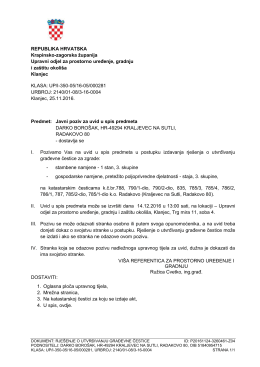 Akti u graditeljstvu - Krapinsko