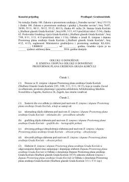 Konačni prijedlog odluke o donošenju II. izmjena i dopuna